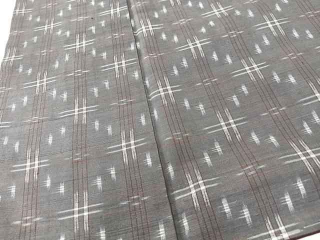 平和屋着物■上質な紬　井桁絣　松坂屋扱い　正絹　逸品　未使用　CABK9732xe