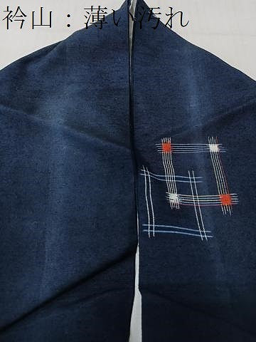 平和屋着物■上質な紬　井桁絣　舞葉文　正絹　逸品　CABK9735xe
