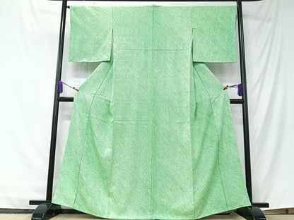 平和屋着物■大変加工の良い総絞り小紋　正絹　逸品　CABK9739xe