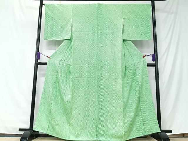 平和屋着物■大変加工の良い総絞り小紋　正絹　逸品　CABK9739xe