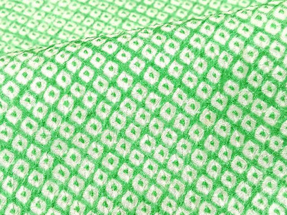 平和屋着物■大変加工の良い総絞り小紋　正絹　逸品　CABK9739xe