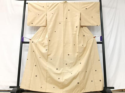 平和屋着物■上質な紬　丸文　胴抜き仕立て　正絹　逸品　CABK9742xe