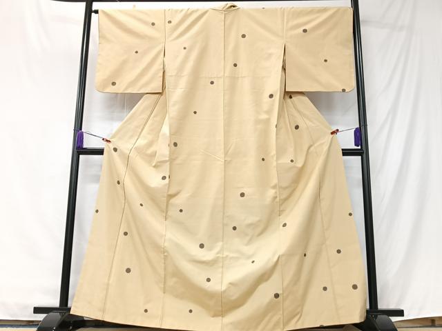 平和屋着物■上質な紬　丸文　胴抜き仕立て　正絹　逸品　CABK9742xe