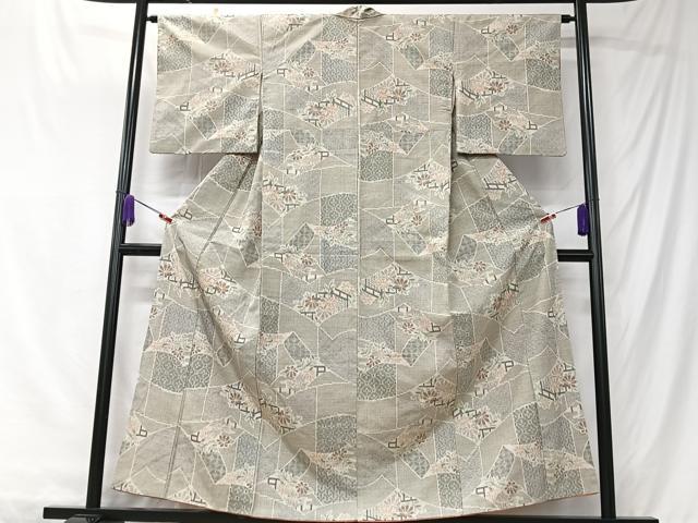 平和屋着物■本場大島紬　草花文　正絹　逸品　CABK9745xe
