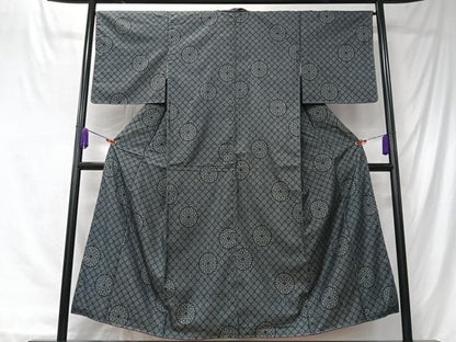 平和屋着物■本場大島紬　割り込み絣　正絹　逸品　未使用　CABK9751xe