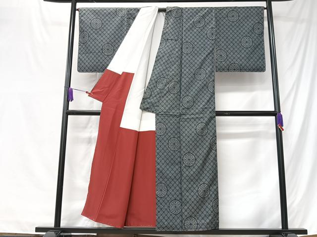 平和屋着物■本場大島紬　割り込み絣　正絹　逸品　未使用　CABK9751xe