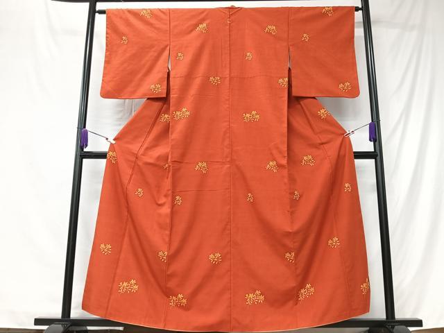平和屋着物■上質な紬　舞花文　正絹　逸品　CABK9757xe