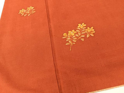 平和屋着物■上質な紬　舞花文　正絹　逸品　CABK9757xe