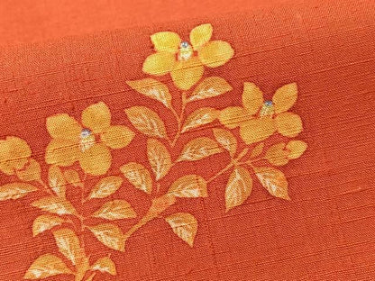 平和屋着物■上質な紬　舞花文　正絹　逸品　CABK9757xe