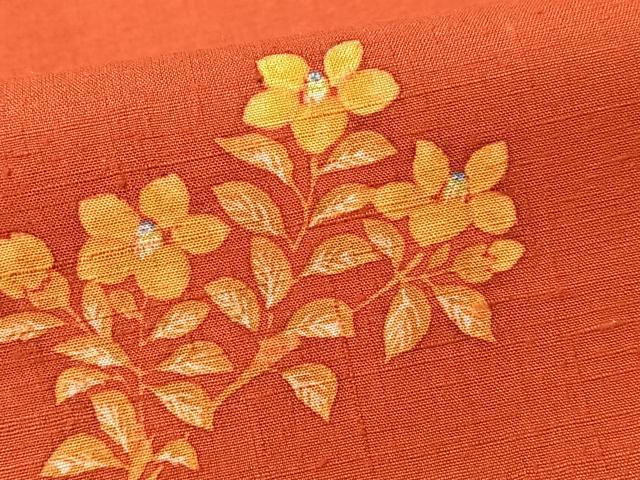 平和屋着物■上質な紬　舞花文　正絹　逸品　CABK9757xe