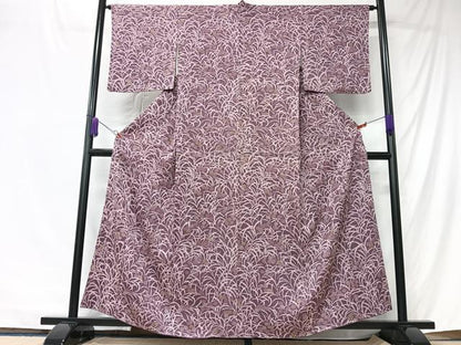 平和屋着物■上質な小紋　草花文　正絹　逸品　CABK9762xe