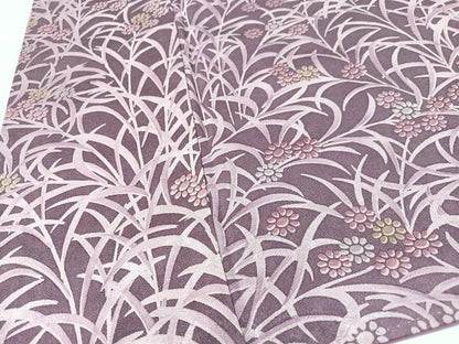 平和屋着物■上質な小紋　草花文　正絹　逸品　CABK9762xe