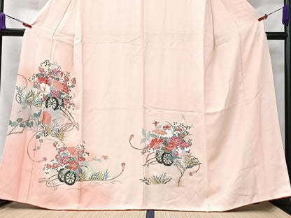 平和屋着物■訪問着　花車文　暈し染め　金彩　正絹　逸品　CABK9764xe