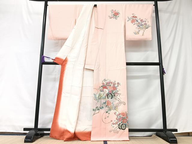 平和屋着物■訪問着　花車文　暈し染め　金彩　正絹　逸品　CABK9764xe