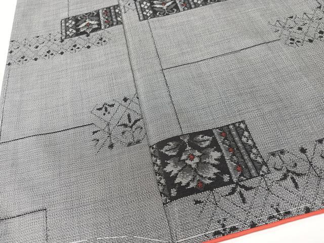 平和屋着物■本場大島紬　9マルキ　横段花文　正絹　逸品　未使用　CABK9765xe