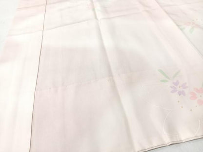平和屋着物■長襦袢　無双仕立て　舞桜文　正絹　逸品　CABK9771xe