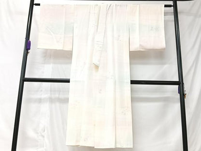 平和屋着物■長襦袢　袷　絞り　伊豆つばき染　舞花文　正絹　逸品　CABK9773xe