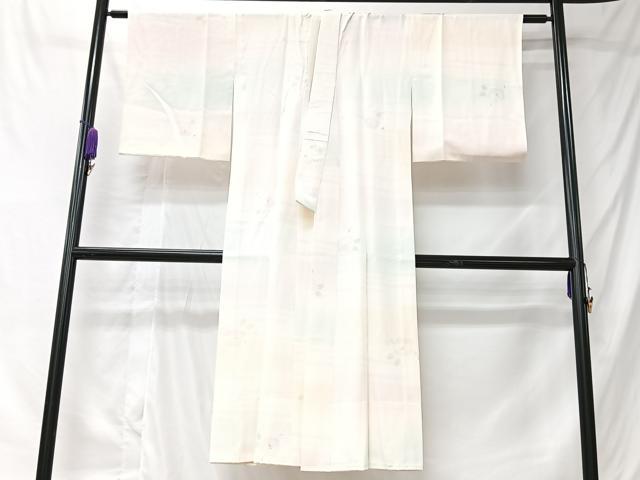 平和屋着物■長襦袢　袷　絞り　伊豆つばき染　舞花文　正絹　逸品　CABK9773xe