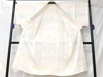 平和屋着物■長襦袢　袷　絞り　伊豆つばき染　舞花文　正絹　逸品　CABK9773xe
