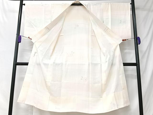 平和屋着物■長襦袢　袷　絞り　伊豆つばき染　舞花文　正絹　逸品　CABK9773xe