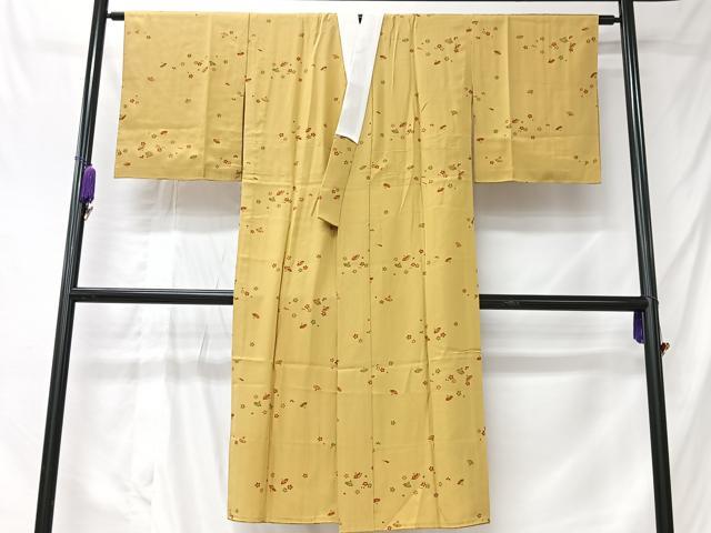 平和屋着物■長襦袢　無双仕立て　扇面花文　正絹　逸品　CABK9774xe