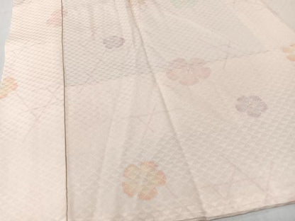 平和屋着物■長襦袢　無双仕立て　舞花文　正絹　逸品　CABK9777xe