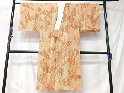 平和屋着物■長襦袢　無双仕立て　切嵌麻の葉文様　正絹　逸品　CABK9781xe