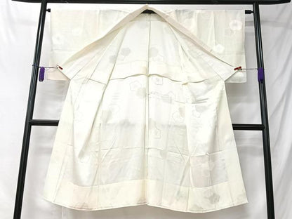 平和屋着物■長襦袢　無双仕立て　梅絞り　舞梅地紋　正絹　逸品　CABK9782xe