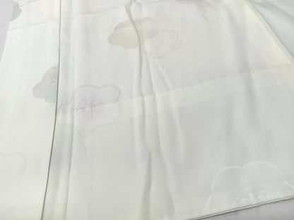 平和屋着物■長襦袢　無双仕立て　梅絞り　舞梅地紋　正絹　逸品　CABK9782xe