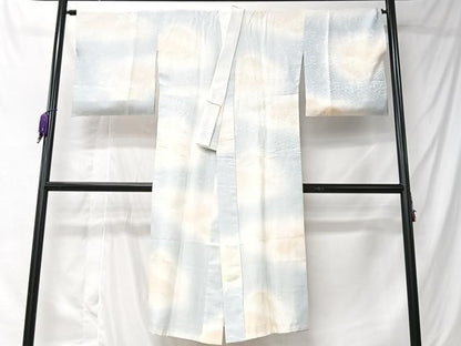 平和屋着物■長襦袢　袷　紗綾形花地紋　暈し染め　正絹　逸品　CABK9784xe