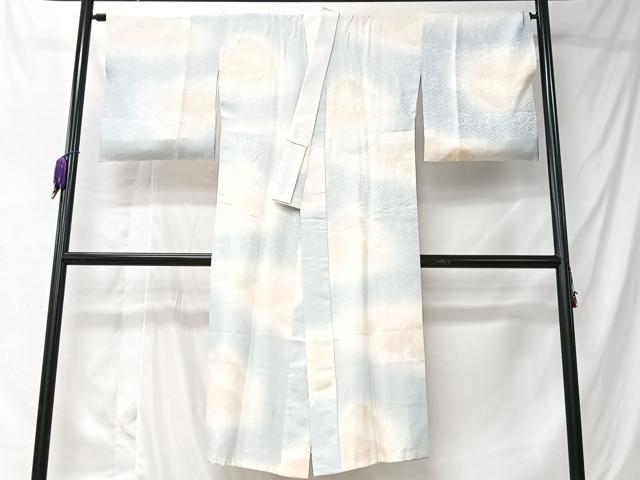 平和屋着物■長襦袢　袷　紗綾形花地紋　暈し染め　正絹　逸品　CABK9784xe