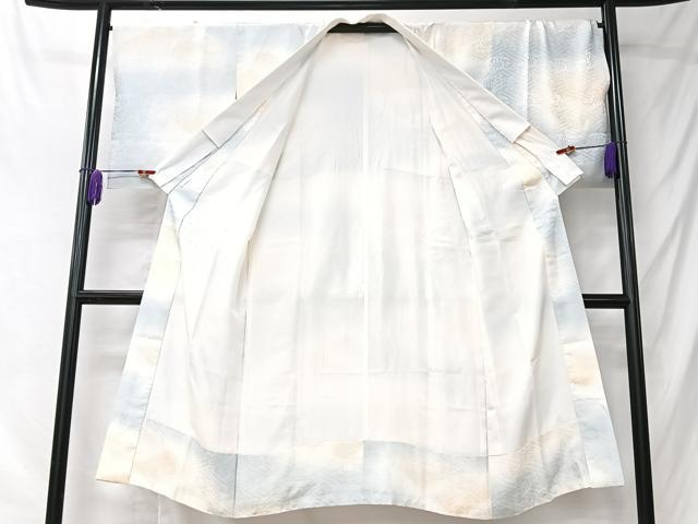 平和屋着物■長襦袢　袷　紗綾形花地紋　暈し染め　正絹　逸品　CABK9784xe