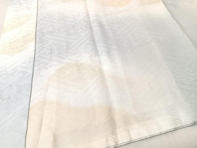 平和屋着物■長襦袢　袷　紗綾形花地紋　暈し染め　正絹　逸品　CABK9784xe