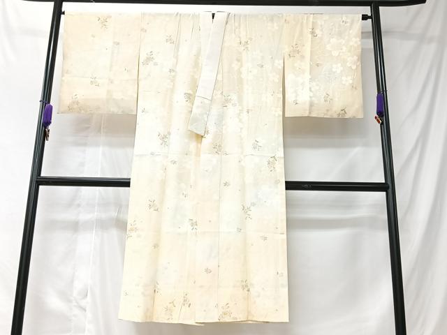 平和屋着物■長襦袢　無双仕立て　舞桜文　やまと誂製　正絹　逸品　CABK9785xe