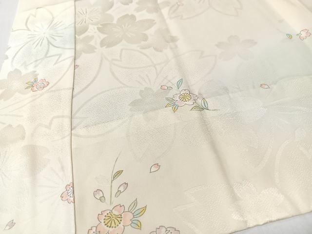 平和屋着物■長襦袢　無双仕立て　舞桜文　やまと誂製　正絹　逸品　CABK9785xe