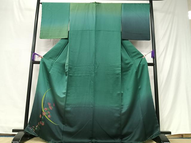 平和屋着物■訪問着　草花文　暈し染め　金彩　正絹　逸品　CABK9791xe