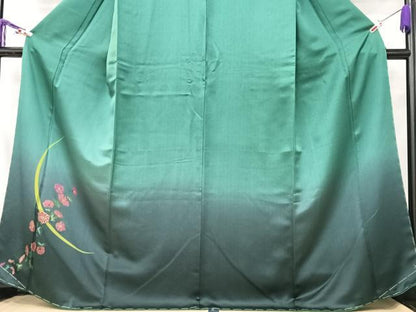 平和屋着物■訪問着　草花文　暈し染め　金彩　正絹　逸品　CABK9791xe