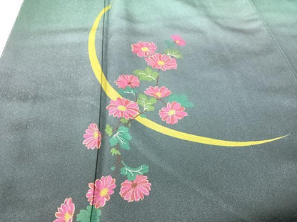 平和屋着物■訪問着　草花文　暈し染め　金彩　正絹　逸品　CABK9791xe