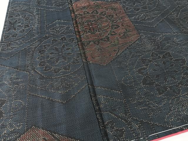平和屋着物■本場大島紬　亀甲花文　正絹　逸品　CABK9794xe