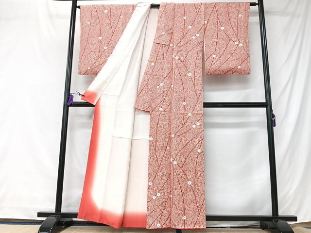 平和屋着物■上質な小紋　舞桜文　正絹　逸品　CABK9798xe