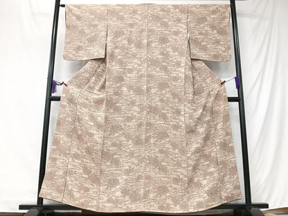 平和屋着物■上質な小紋　立波花文　正絹　逸品　CABK9800xe