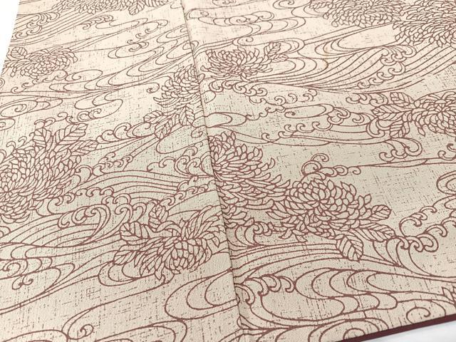 平和屋着物■上質な小紋　立波花文　正絹　逸品　CABK9800xe