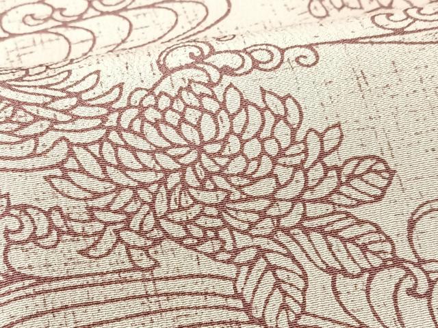 平和屋着物■上質な小紋　立波花文　正絹　逸品　CABK9800xe