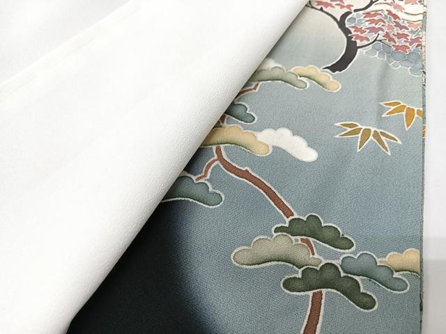 平和屋着物■豪華黒留袖　作家物　風景文　鉾　暈し染め　金彩　正絹　逸品　CABK9801xe