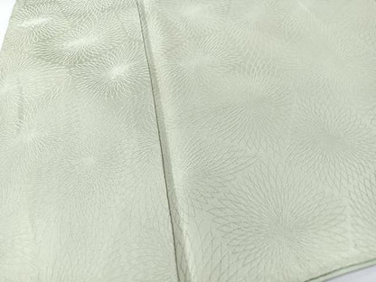 平和屋着物■上質な色無地　菊地紋　若芽色　正絹　逸品　CABK9802xe