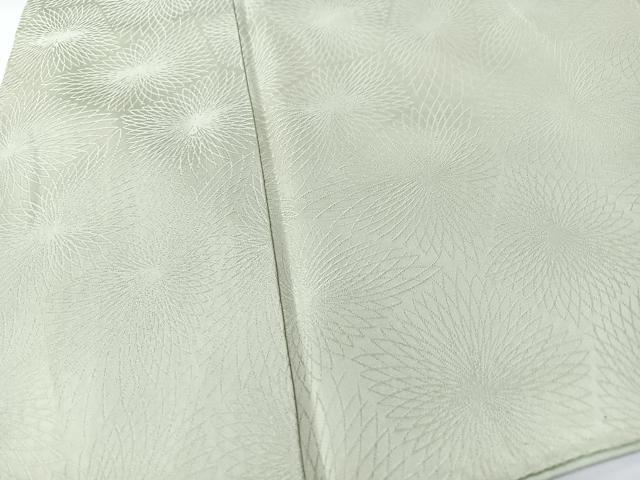 平和屋着物■上質な色無地　菊地紋　若芽色　正絹　逸品　CABK9802xe