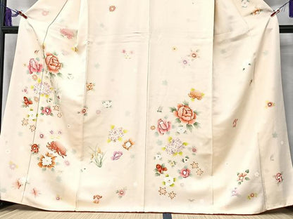 平和屋着物■訪問着　舞花文　正絹　逸品　CABK9804xe