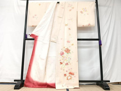 平和屋着物■訪問着　舞花文　正絹　逸品　CABK9804xe