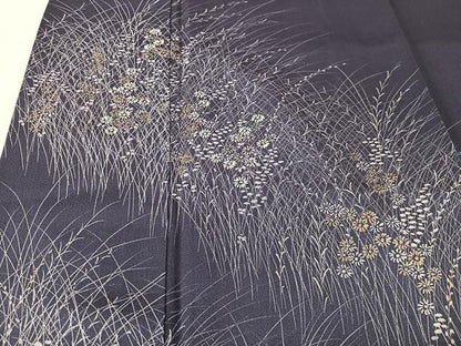 平和屋着物■訪問着　草花文　正絹　逸品　CABK9805xe