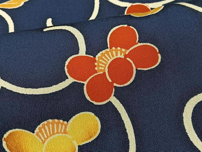 平和屋着物■上質な小紋　花唐草文　正絹　逸品　未使用　CABK9808xe